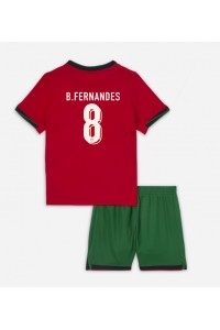 Portugal Bruno Fernandes #8 Babyklær Hjemme Fotballdrakt til barn EM 2024 Korte ermer (+ Korte bukser)